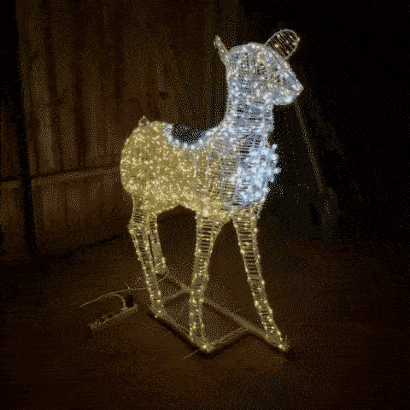 Светодиодная уличная фигура Олененок тепло-белый 1,5м АКЦИЯ