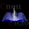 Уличный светодиодный фонтан "Симфония-2" белый синий