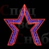 Фотозона уличная "Звезда 2026" 7.5х3 м сине-красная белая