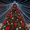 Украшения для уличных елок. Набор бантов для елки. Красный ПВХ 24 шт.