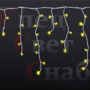 Уличная бахрома ЭКОНОМ 12 м тепло-белая светлый шнур