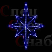 Макушка Северная звезда на елку 3D синяя