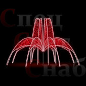 Светодиодный фонтан Скайлайн 2,5*4 м Красный