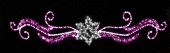Светодиодная перетяжка Небесный узор со снежинкой Фиолетовая